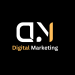 Black and White Modern Digital Marketing Logo